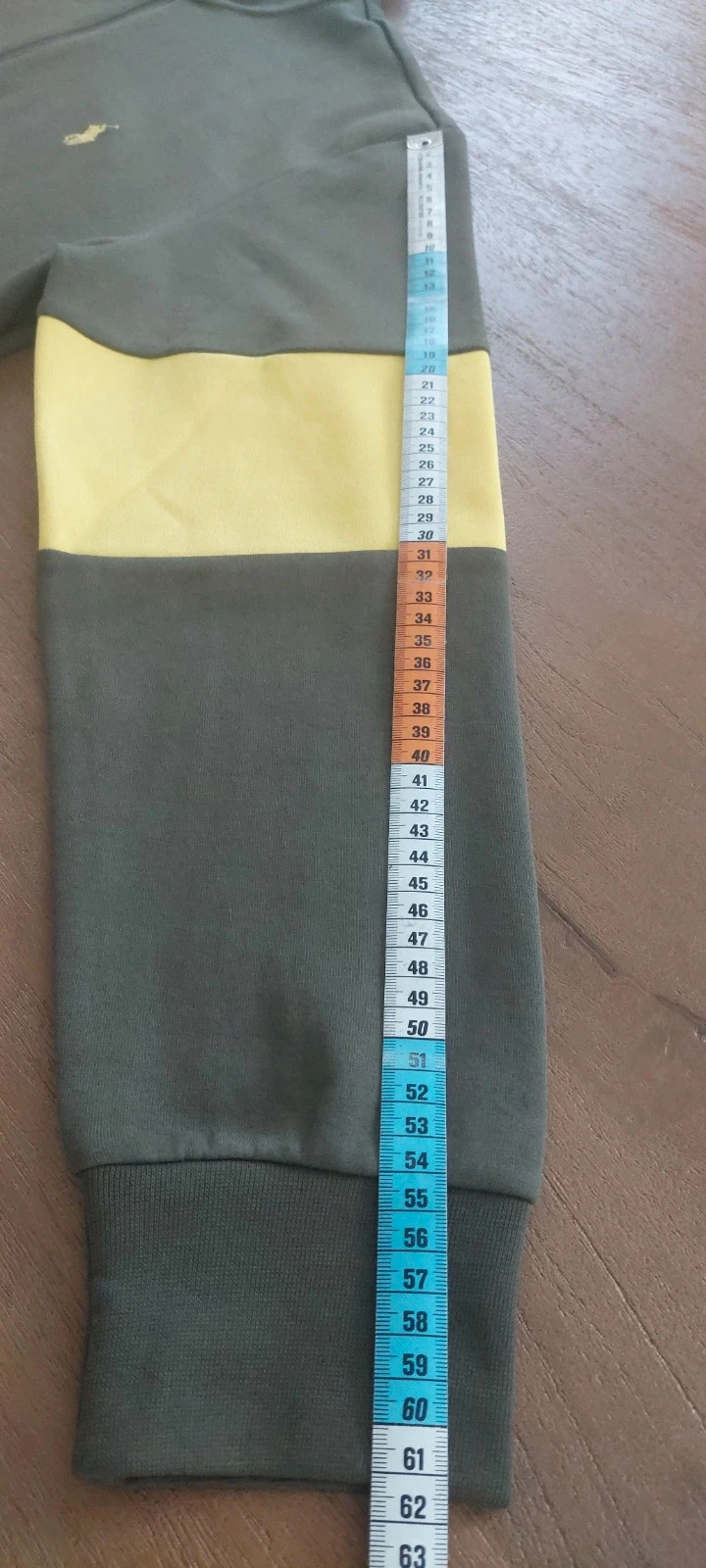 Veste zippée Polo Ralph Lauren vert kaki et jaune - Taille M – photo 12